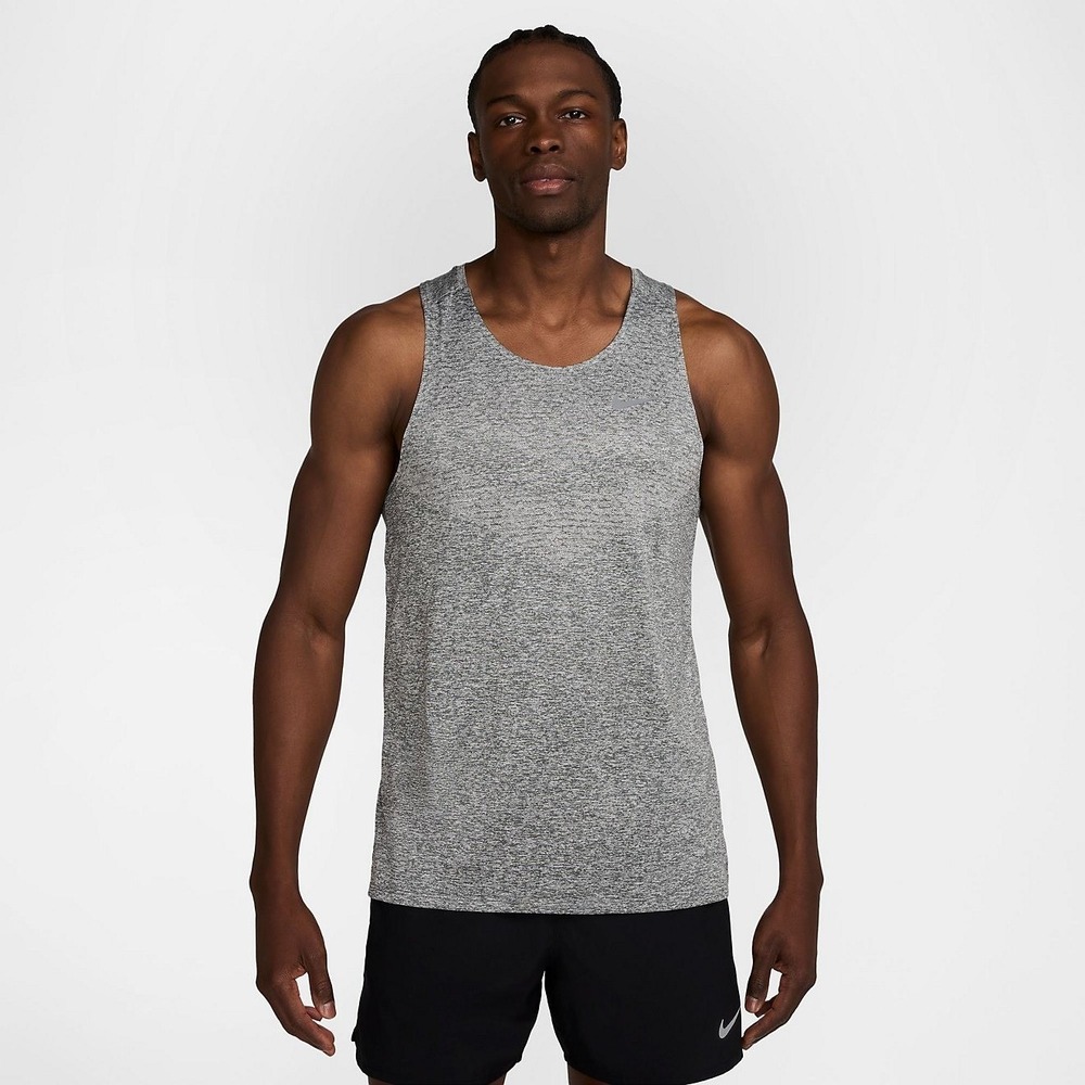 Nike FIT Running Tank Top Heather Gray Breathable Athletic‎ Gym Workout Men's XL